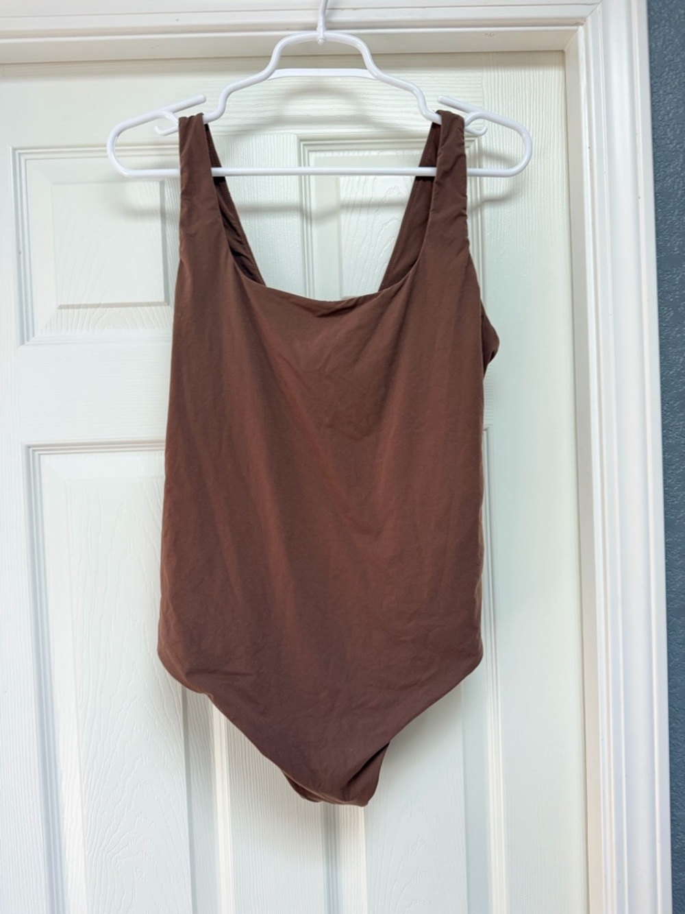 Auden Solid Brown One-Piece Swimsuit